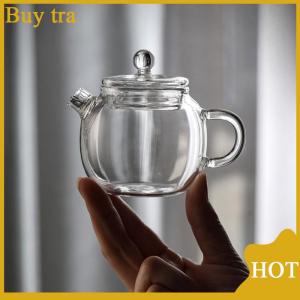 [Buytra] 150ml 5oz Mini Clear Glass Teapot High Borosilicate For Hot Beverages Teapot For One Person Use Kung Fu Tea For Home Office Cafe