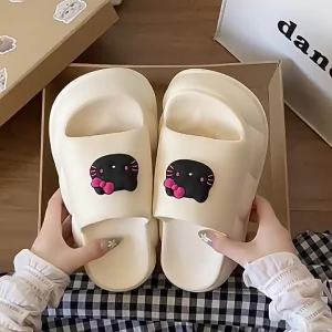 [Free Shipping] Ins Versatile EVA Thick-Soled Height-Increasing Slip-On Sandals A Must-Have For Women In Dormitories Featuring A Non-Slip And Wear-Resistant Design