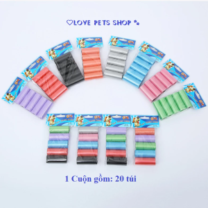 Túi đựng rác mini túi nôn say tàu xe tiện lợi (1 cuộn gồm 20 túi) - Love pets shop