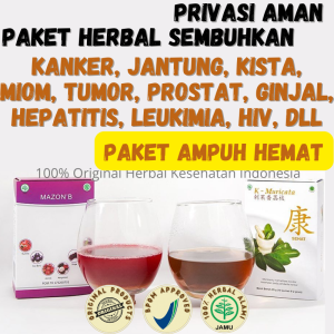 K Muricata Dan Mazon B Obat Herbal 100% Original Jantung Kista Ovarium Kanker Serviks Benjolan Di Leher HIV Hepatitis Gagal Ginjal Tumor Gondok Payudara BPOM Halal Herbal Paling Ampuh