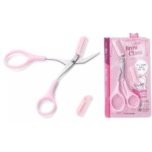 Eyebrow Scissors With Comb Stainless Steel Eyebrow Trimmer Blade Razor Beauty Make-Up Tools Gunting Kening 眉毛剪刀