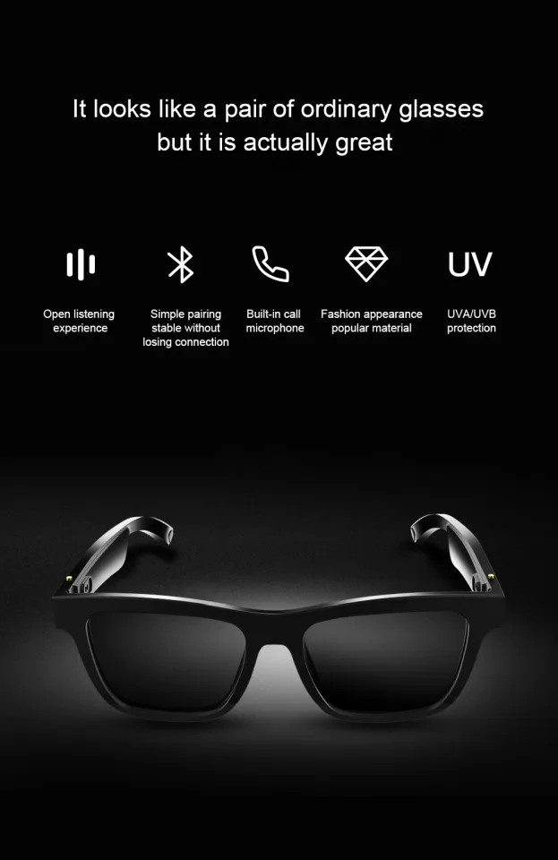 Smart audio Glasses Bluetooth 5.0 Sunglasses Built in Mic Speakers