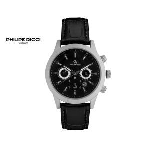 PhiLipe Ricci Jam Tangan Pria Kulit Analog Gaya Modern Dial Bulat Desain Terbaru 4235 Man Watches Leather Free Box dan Baterai