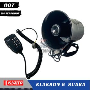 KLAKSON KAZITO TOA 6 SUARA + MIC KLAKSON SIRINE 30 WATT UNIVERSAL SEMUA MOTOR