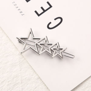 Tooyoo Cute Girl Y2k Bangs Clip Heart Pentagram Hair Clip Creative U-shaped Hair Accessory