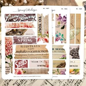 Sticker tự cắt phong cách cổ điển - sticker tự thiết kế vintage trang trí sổ nhật kí sổ tay | Bullet journal - kc020