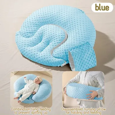 2-in-1 Baby Pillow 15° Anti-vomiting Slope Breastfeeding Nursing Pillow Removable Feeding Pillow Head-up Training