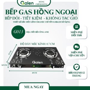 Bếp Gas Hồng Ngoại Họa Tiết Bồ Công Anh Mặt Kính Cường Lực An Toàn - Tiết Kiệm Gas