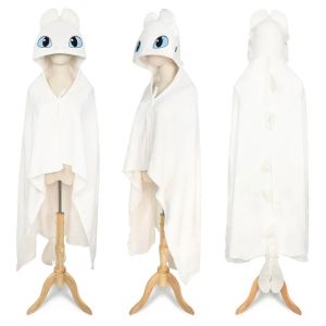 ผ้าห่มฮู้ดมังกรเขี้ยวกุด ผ้าคลุมเขี้ยวกุด ฮู้ดผ้าห่มเขี้ยวกุดและเพลิงนวล Toothless and Light Fury  (ไซส์ผู้ใหญ่110*150cm. ) งานลิขสิทธิ์แท้มีป้ายย