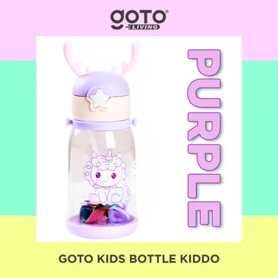 Goto Kiddo Botol Minum Anak Lucu Karakter Sedotan Dengan Tali Gantung