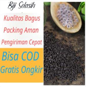Biji Selasih Kualitas Bagus Isi 200 Gram / Basil Seed / Selasi 200 gr / Biji Selasih / Rempah / Toping / Selasih untuk es