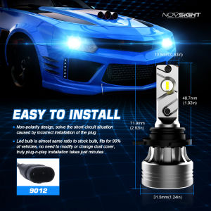 Novsight N55 LED Headlight Bulbs 9012  HIR2 LED Lights 18000LM 90W 6500K Super Bright Car High/Low Beam Fog Light Plug&Play 2Pcs 1 Year Warranty Free Shipping