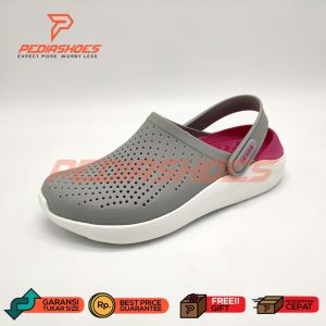 Crocss Literide Clog - Gray Berry Women Sandal Wanita