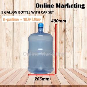 5 GALLON WATER BOTTLO WITH CAP SET FOR WATER DISPENSER