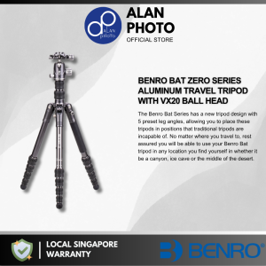 Benro Bat Zero Series Aluminum Travel Tripod with VX20 Ball Head (55.6") [FBAT05AVX20]
