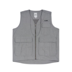 MGee Jaket Rompi Vest Pria Mgee West C001 Light Grey