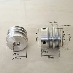 Cornerr Aluminum Alloy Double Groove Pulley Finishing Motor Drive Wheel V Groove Width 7 Small Can Be Customized 4P7H5