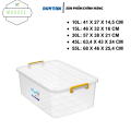 Thùng nhựa chữ nhật Duy Tân, Thùng nhựa Trong Suốt Có Nắp Đậy Dung Tích 10L/15L/30L/45L/55L/90L. 