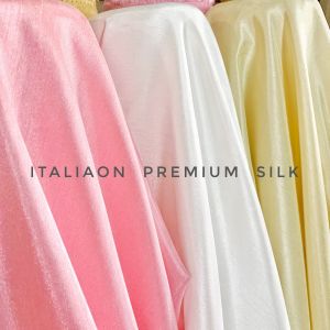 ผ้าไหมอิตาลี ผ้าไหมตัดชุดไทย เนื้อนุ่มมาก+ซับซาตินอย่างดี ผ้าเมตร ผ้าเกรดพรีเมี่ยม เนื้อทอนุ่มพิเศษ