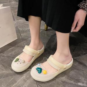 [Free Shipping] 2025 Summer New Collection: Thick-Soled Soft-Bottomed Jelly-Like Transparent And Open-Toe Sandals For Outdoor Wear