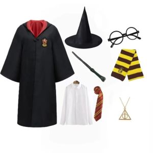 Áo choàng Harry Potter cho trẻ em trang phục biểu diễn ngày Quốc tế Thiếu nhi COS Phụ kiện áo choàng phù thủy