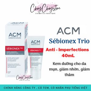 Kem Dưỡng ACM Sebionex Trio Anti Imperfections Cream 40mL Giúp Giảm Mụn Giảm Nhờn Mờ Thâm