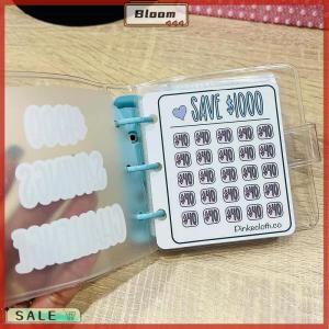 Follow Get New[Bloom Z] Savings Challenge Book Saving £1000 Money Binder Mini Portable Money Book Saving Loose-leaf Notebook Cash Budget Storage Book