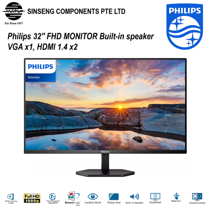 32 Inch Monitor With Built In Speakers Philips 32”inch FHD IPS Monitor 32E1N3100LA with Built-in speaker VGA