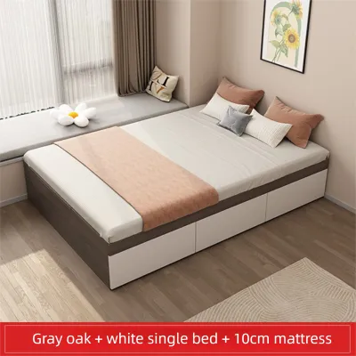 [Cozy ]Solid Wood Floor Bed Simplicity Tatami Bed Frame No Headboard Platform Bed Tatami Bed