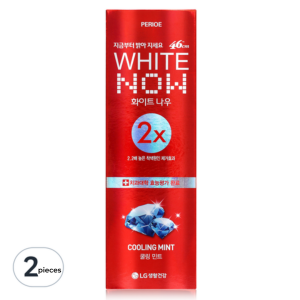 Perioe White Now Cooling Mint Toothpaste Whitening Anti-Plaque Formula 120g Fluoride Protection Fresh Breath Care