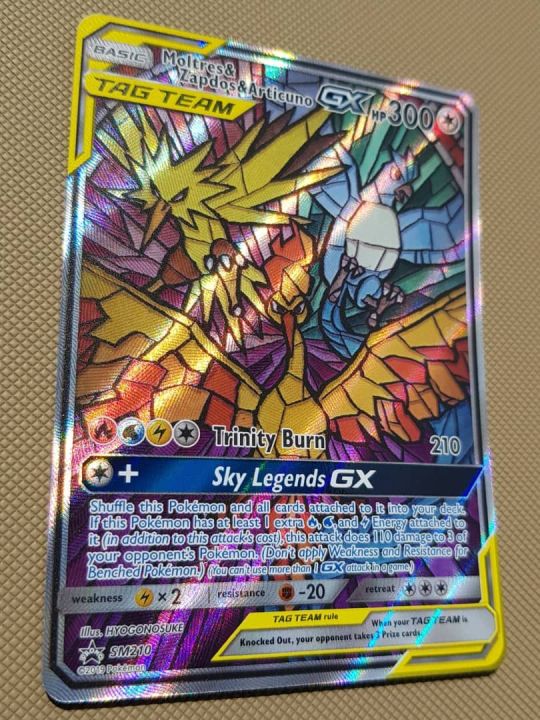 Pokemon TCG Singles (Original PTCG): Legendary Birds MOLTRES & ZAPDOS & ARTICUNO TAG TEAM GX Full Art Ultra Rare. Black Star Promo from Hidden Fates ETB (SM210) Super Gorgeous Stained Glass Artwork! | Pokemon TCG Singles (Original PTCG): Legendary Birds MOLTRES & ZAPDOS & ARTICUNO TAG TEAM GX Full Art Ultra Rare. Black Star Promo from Hidden Fates ETB (SM210) Super Gorgeous Stained Glass Artwork! |