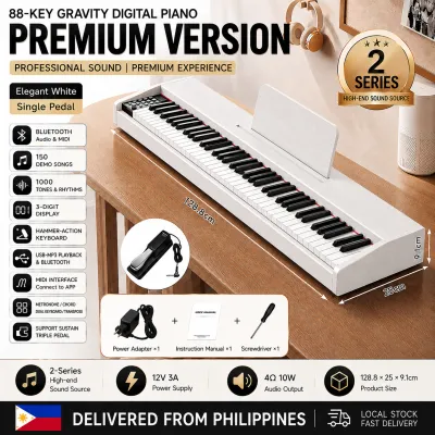 88 Keys Piano Electronic Piano Digital Piano Fully Weighted Keyboard Piano Bluetooth Hammer Action French Grand Piano Sound For Beginners Students Home Practice