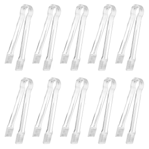 10 Ice Clip Clear Mini Sugar Tongs Buffets Serving Tongs For Cocktails Beverages Homes Kitchen Accessories