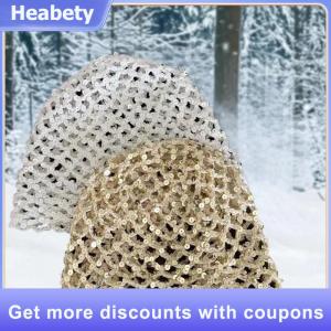 【Heabety】 Ins Style Sequined Hollow Pullover Hats Women Summer And Autumn Travel Photo Atmosphere Versatile Casual Y2K Beanies