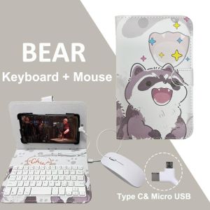 Set Penutup Keyboard Tablet Papan Ketik Ponsel Kompatibel Dengan Perangkat Android OTG Universal Untuk OPPO Huawei Xiaomi Vivo Samsung
