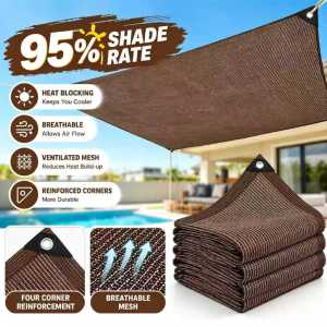 Sun Shade Net Jaring Peneduh  Sunshade Net Accessories Rope & ShadeClip UV Protection Taman Balkoni