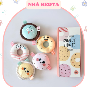 ĐỒ CHƠI XÚC XẮC BÁNH NGỌT HAAVEBRICKS DONUT HOUSE ĐEO TAY CHÂN CHO BÉ HÀN QUỐC