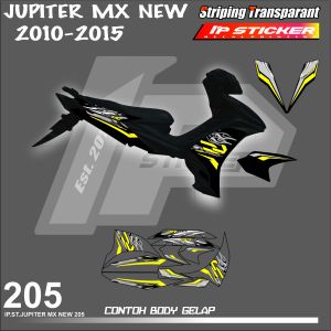 JUPITER MX 135 NEW 2010 - 2015 (COD) STIKER STRIPING MOTOR YAMAHA JUPITER MX NEW 2010 - 2015 - STIKER LIST SIMPLE WARNA VARIASI DESAIN RACING HOLOGRAM DAN TRANSPARAN BISA COD  IP PROJECTKODE 205