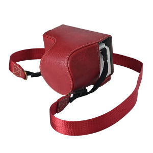 【NEW F】Lichi Print Pu Leather ZVE10M2 Camera Case Bag For Sony ZV-E10II ZV-E10 Mark II Camera Battery Opening Cover With Shoulder Strap