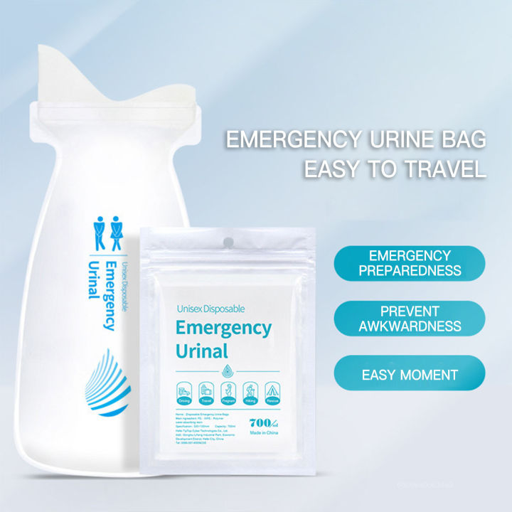 Emergency Disposable Urinal Bags 700ML Travel Pee Bags LeakProof