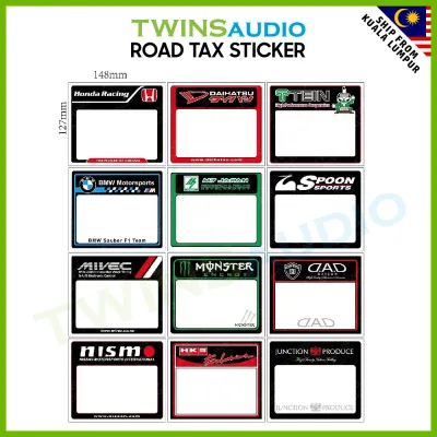 High Quality Universal Car Road Tax Sticker: Perodua / Proton / Toyota / Honda