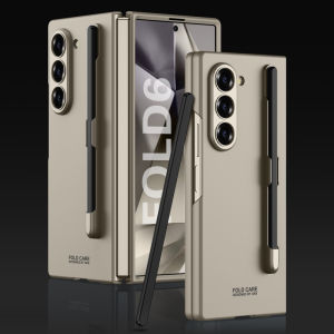 S Pen Holder Z Fold 6 Hard PC Case Cover Ultra Slim Matte Anti-Fingerprint Samsung Galaxy Z Fold6 Casing Camera Protection Anti-Drop Durable Plastic Phone Case with Raised Bezel