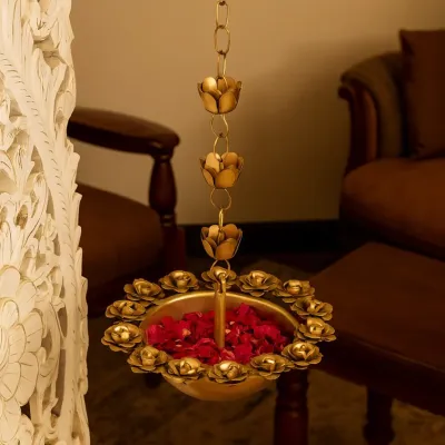 Celson ( SG Seller ) Rose hanging urli tealight candle holder