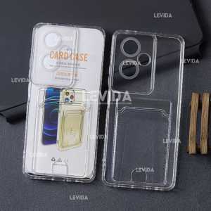 Oppo A79 5G Clear Wallet Card Case Bening / Card Holder Kartu
