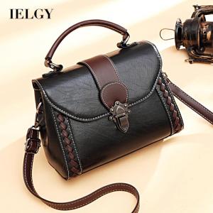 IELGY fashion wear-resistant rivet messenger handbag retro
