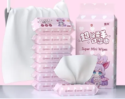 Ecoplanet 64sheet 8in1 Mini Travel Wipes Mini Wet Wipes Tissue Baby Anti Bacterial Safe Tisu Basah Non-Alcohol