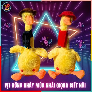 Vịt bông nhảy múa nhái giọng biết nói có dây sạc đồ chơi trẻ em Peekaboo Toys