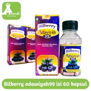 KAPSUL BILBERRY ADAWIYAH OBAT MATA KATARAK ORIGINAL ASLI BPOM ISI 60 KAPSUL