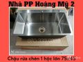 [Chậu Đúc 7545] Chậu rửa chén bát inox 304 -1 hộc lớn KT 7545 dày 2ly. 