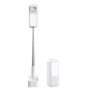 New dual-camera setup with built-in fill light all-in-one storage and a multi-functional overhead stand for popular live streaming. No installation required